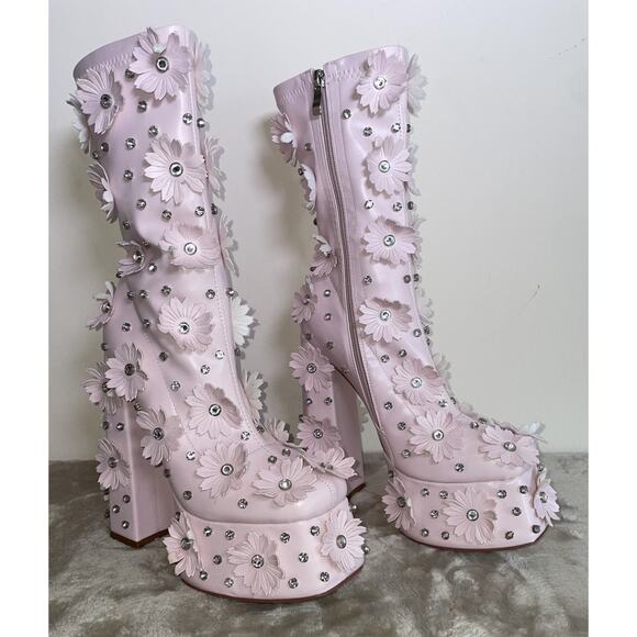 Ginevra Platform Boots Azalea Wang Size 7 (No Box) - Picture 1 of 13